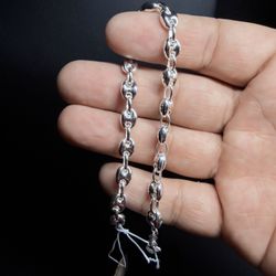 925 Silver Mariner Puff Bracelet 8”