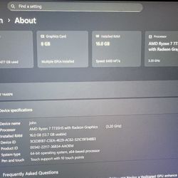 Slim 7 Pro Laptop Touch Screen And Aoc 34”  Curve Monitor