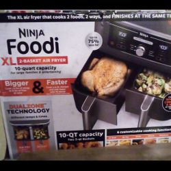 Ninja Foodi XL 2-basket Air Fryer **Brand New In Box Never Opened**