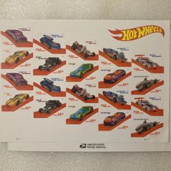 1000 Hot Wheels Cars Forever Postage Stamps