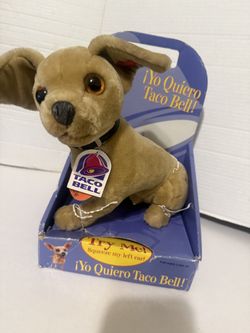Taco Bell Plush Dog "Yo Quiero Taco Bell" Talking Dog 1998 Vntg W/ Box No Sound