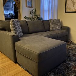 Dark Gray Modern Living Spaces Sectional Sofa