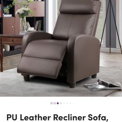 PU Leather recliner With Massager