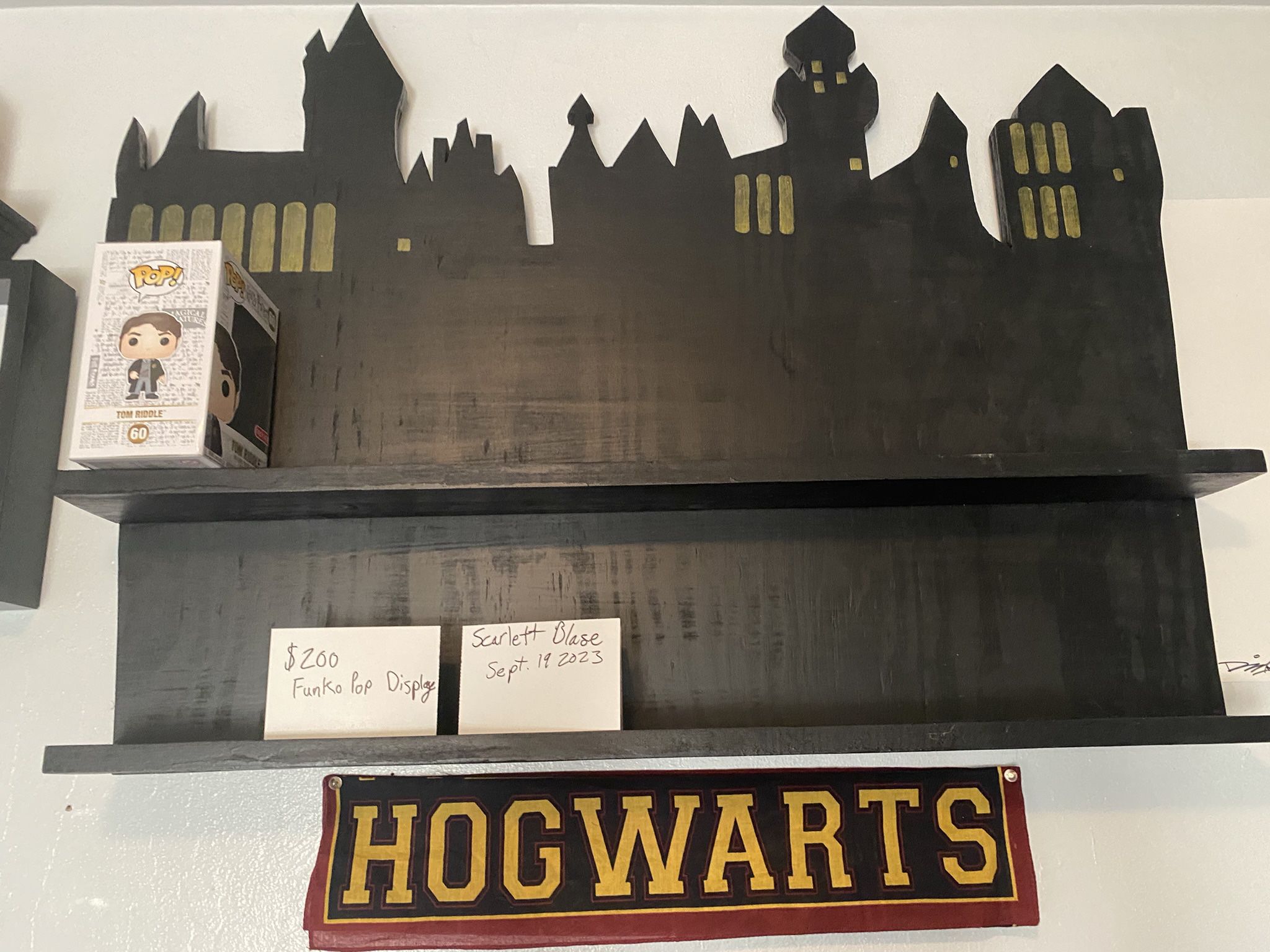 custom harry potter hogwarts funko pop shelf
