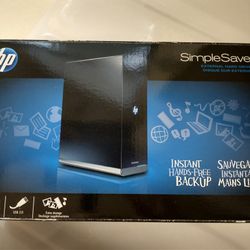 External Hard Drive HP 1 TB storage Simple save  