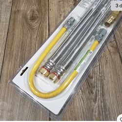 Everbilt Water Heater Installation Kit 18" Braided Stainless Steel w/ Adaptors