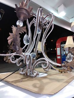 Crystal chandelier from a million-dollar house 36 high 46 wide needs new home $300