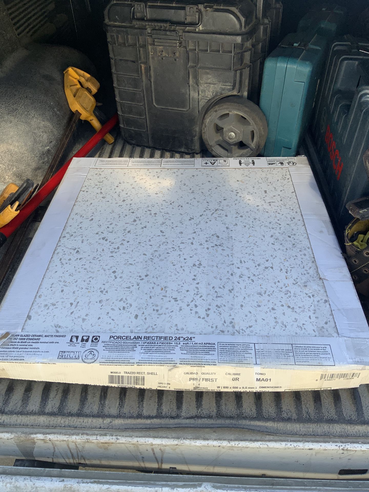 32 Square Feet Of Porcelain Rectified Terrazzo Tile