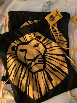 2 Disney Lion King Drawstring Bags