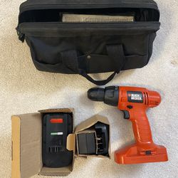 Black And Decker Ps2400 Cordless Drill With Battery And Accessories 