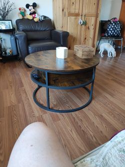 Round Coffee Table With Storage