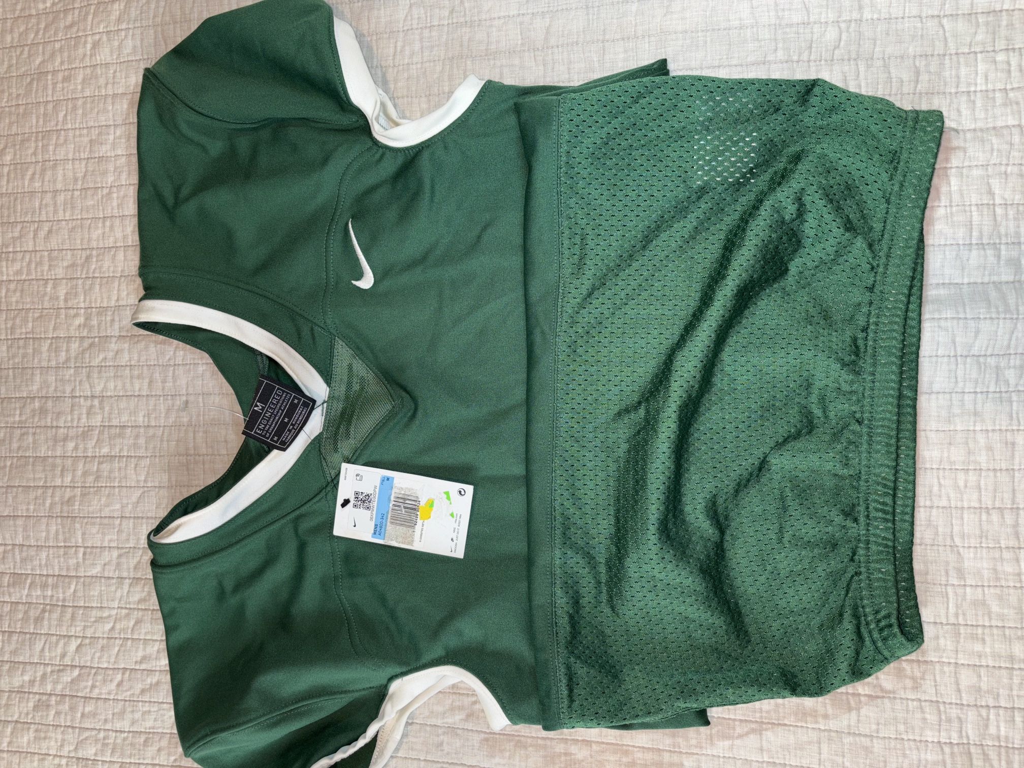 Green Nike Football Jersey Size Medium 