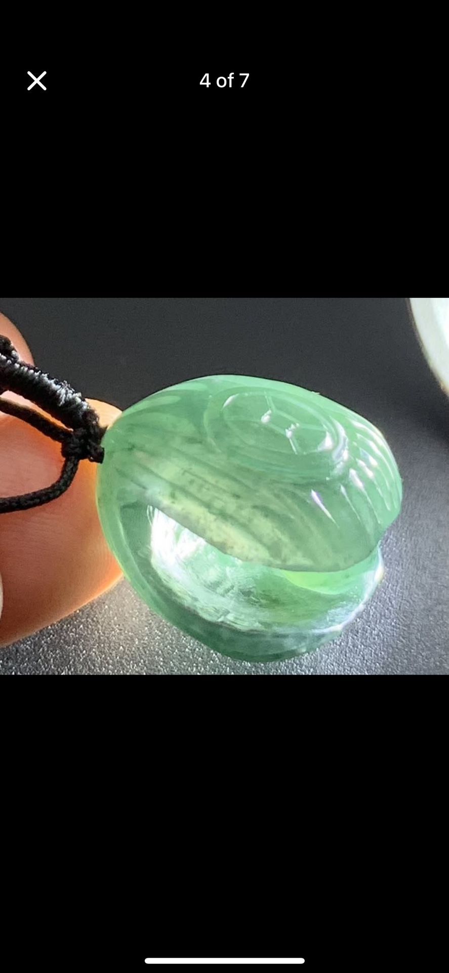 Certified green Natural A Jade jadeite Pendant Shell