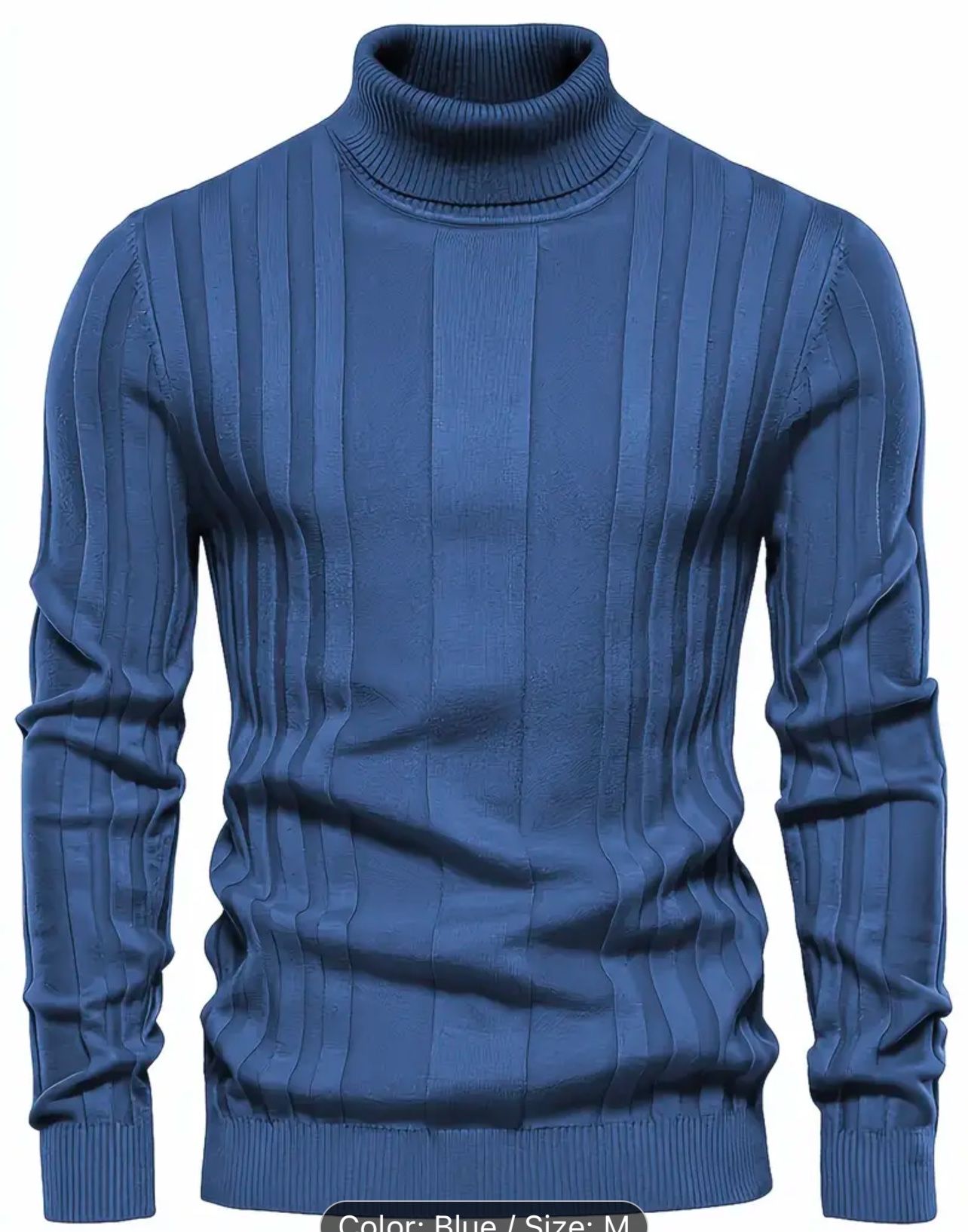 Turtleneck Knitted Sweater, Men