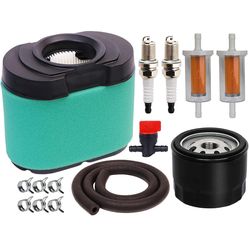 HOODELL 792105 Air Filter 696854 Oil Filter Kit Compatible with 77 Engine John Deere D170 Z425 Lawn Mower, Replace MIU11515 Air Filter