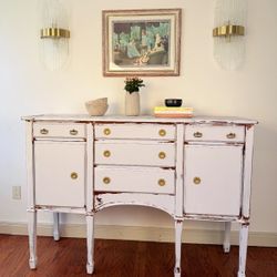 Vintage French Provincial Solid Wood Buffet / Credenza