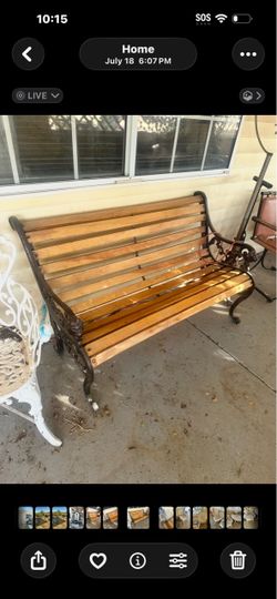 Hand crafted benches by family.