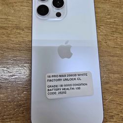 iPhone 16 Pro Max -256 Gb -Unlocked-Natural Titanium 