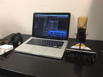MacBook Pro 13 Inch and Logic Pro X and Recording Studio Mic