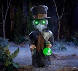 Animated Halloween Plague Doctor Decoration