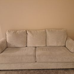 8ft White/Grey Couch 