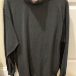 Basic Editions Black Long Sleeve Shirt Large Male