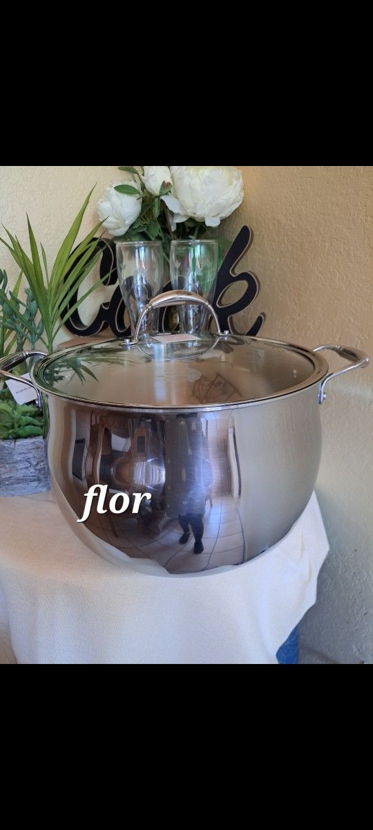 OLLA DE 22 QT DE ACERO INOXIDABLE TRI PLY PRINCESS HOUSE 🌻 🌾