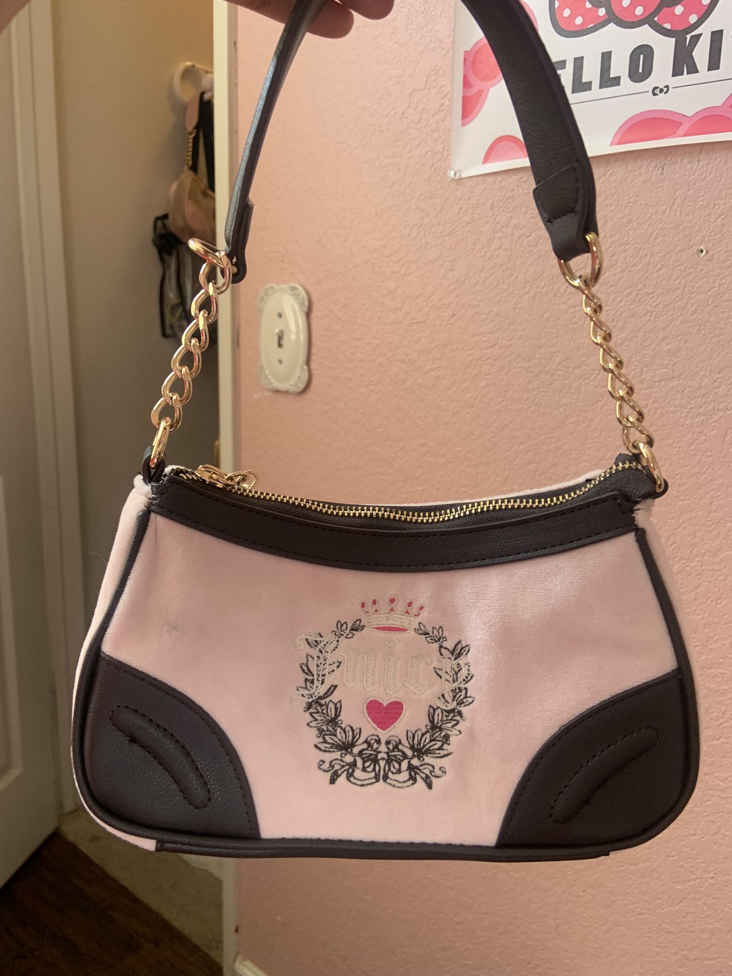 juicy couture pink brown heritage bag