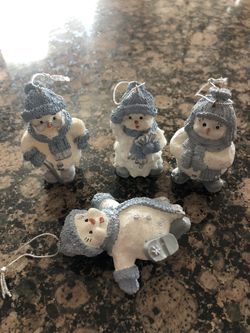Snow Buddies Hanging Ornaments, all 4 for $15