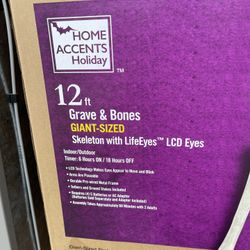 12 foot giant skeleton Home Depot LCD Eyes