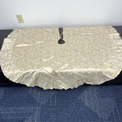 Elegant Gold & Cream Tree Skirt 48” Round