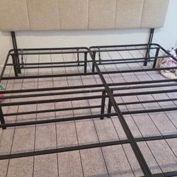 King Size Bed Frame + Headboard Almost New 