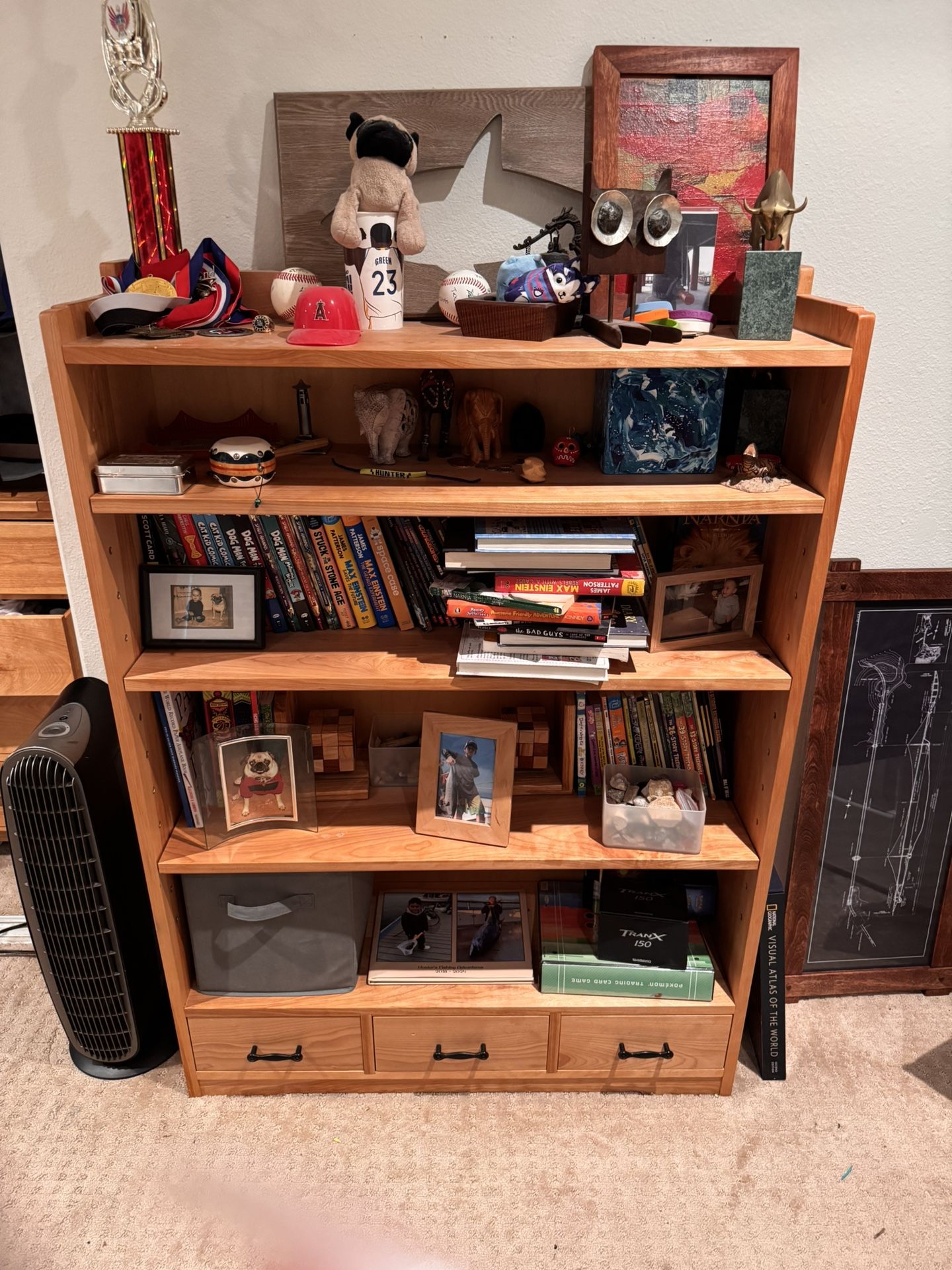 Solid Wood Bookcase/Shelves