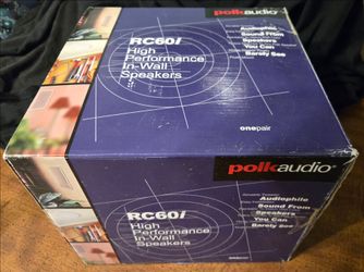 Polk RC60i High Performance in Wall Speakers new in box.