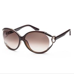 Salvatore Ferragamo 61mm Oval Frame Semi Rimless Sunglasses