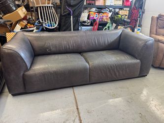 Leather sofa and chair