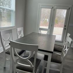 7pcs Grey & White Dining Set.  ..  Delivery Included 