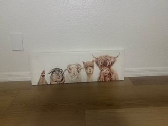 Farmhouse Farm Animal Canvas Wall Art 24” x 8” – Hobby Lobby