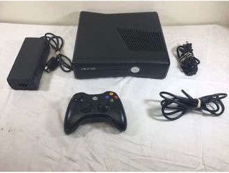 Black XBOX 360. All cords needed to play and one controller! Works perfectly!!