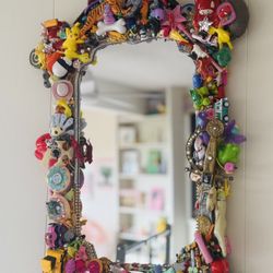 Kids Playroom Mirror With Vintage Toys 