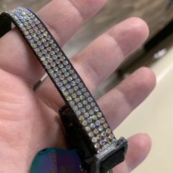 Black & Rhinestone Cat Or Dog Collar
