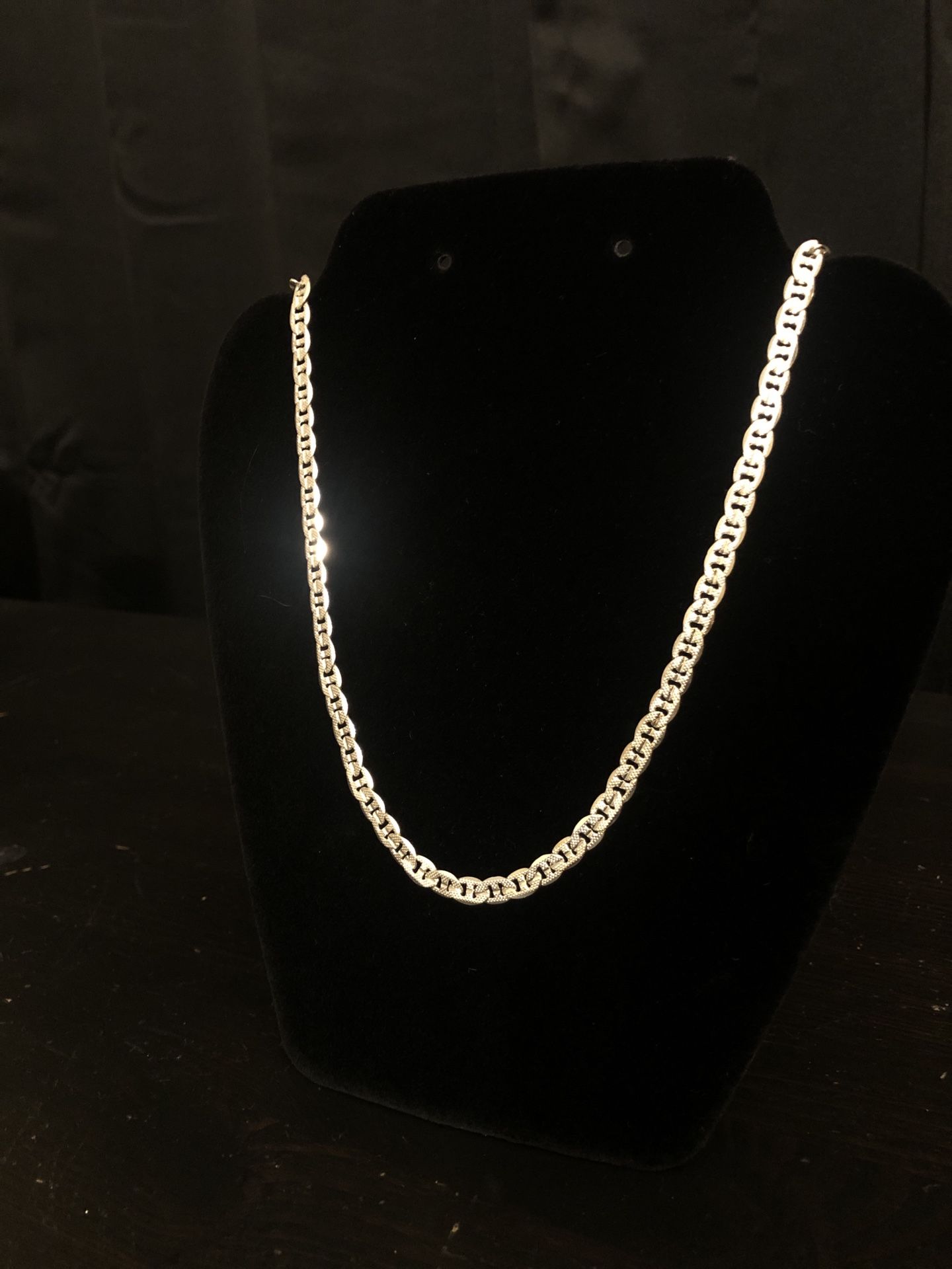 Silver Plated Mariner Chain 24”