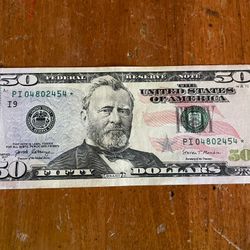 Fifty Dollar Bill Star ⭐️ Note😎