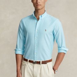 Ralph Lauren Slim Fit Stretch Oxford Shirt  Buttons Down MENS Shirt Size 17 (34-35)