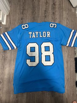 Taylor #98 Blue Football Jersey XL Vintage Style Stitched Numbers