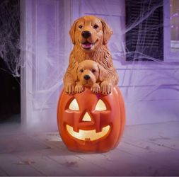 Halloween decoration - Home Accents 2.5 ft. Golden Retriever Mom and Pup