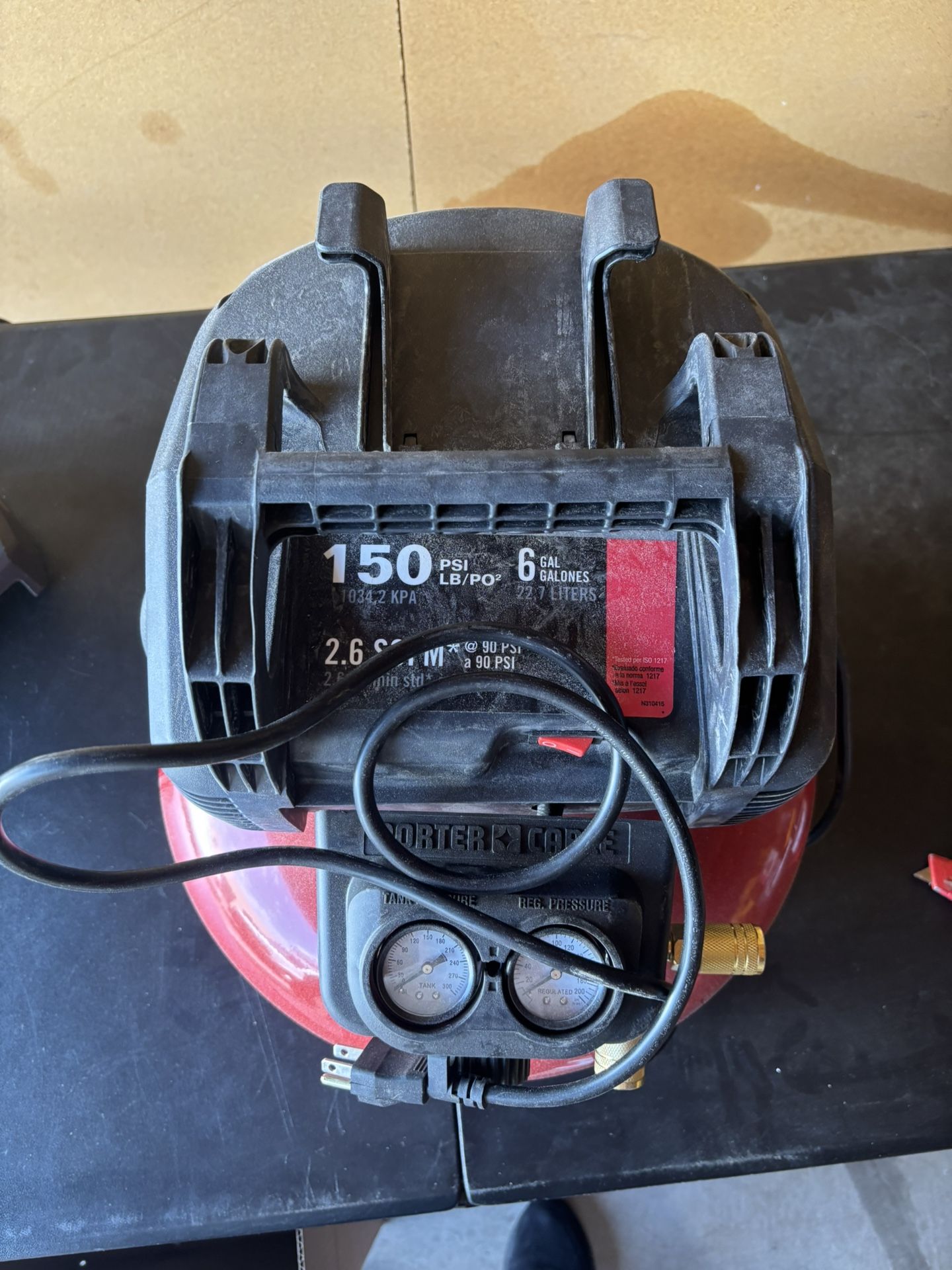 6 Gal. 150 PSI Portable Electric Pancake Air Compressor