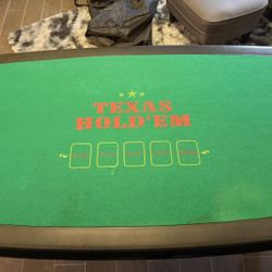 8 Player Felt Poker Table