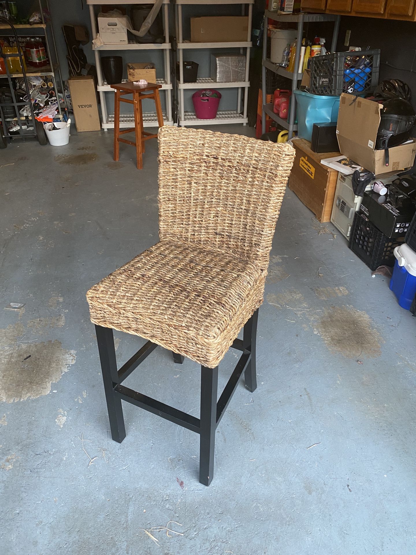 Woven Grass Bar Chair