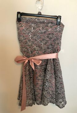 Girls 9/10 special occasion dress with sequins and padded bra